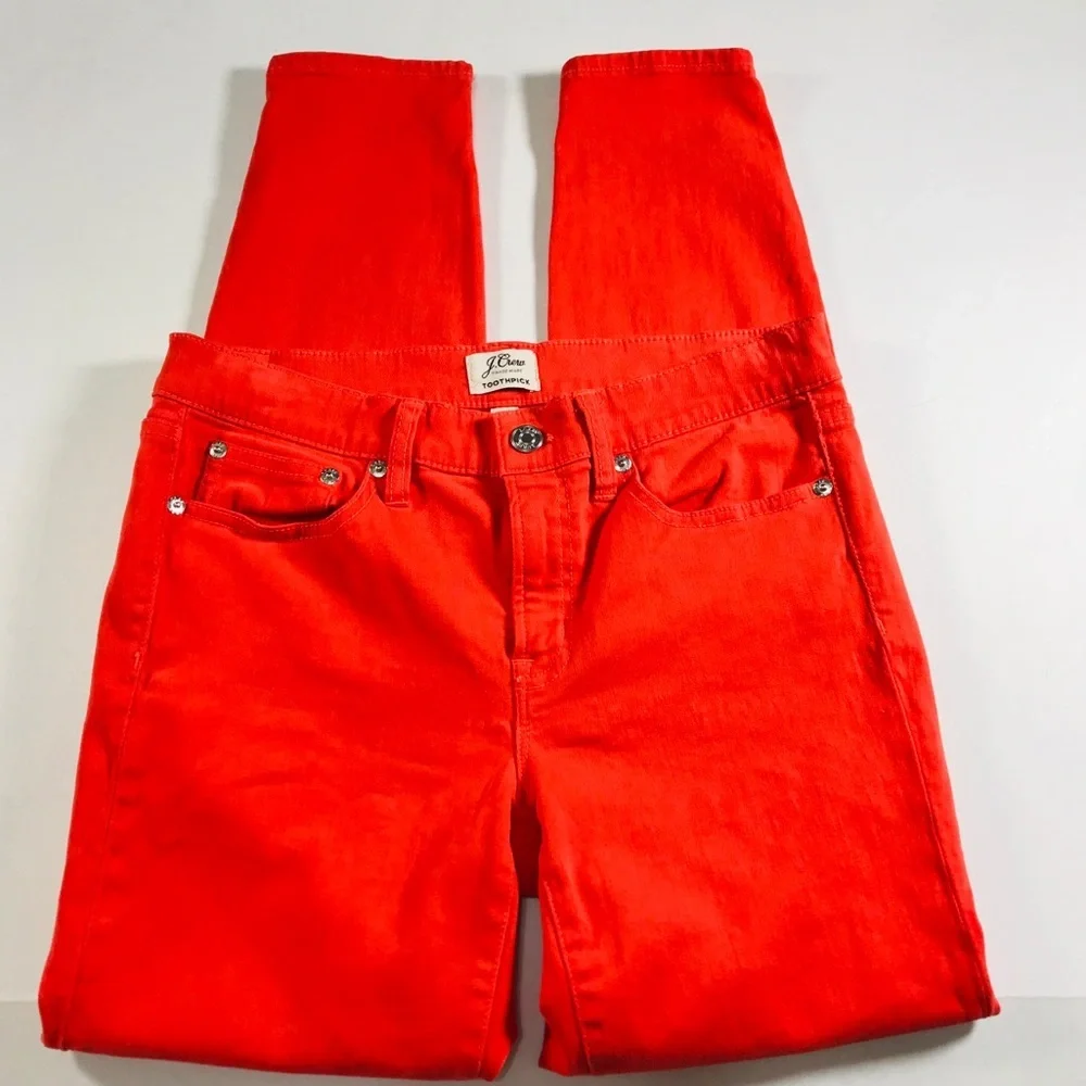 J Crew Toothpick Skinny Jeans  28 Womens Mid Rise